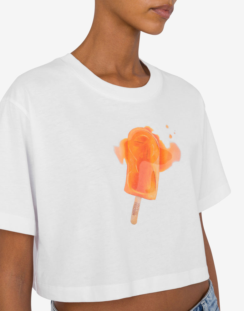 Camiseta de manga corta Ice Cream Blanco Moschino Jeans 3