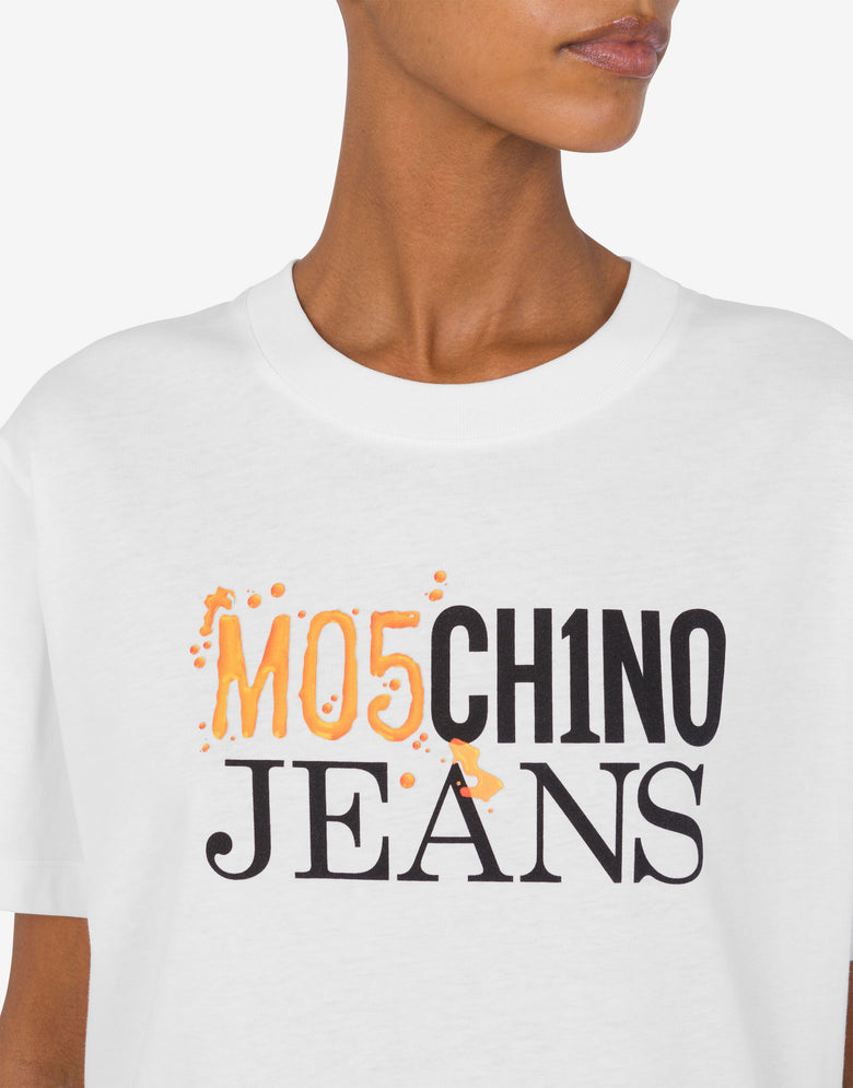 Jersey T-shirt Urban Logo White Moschino Jeans 3