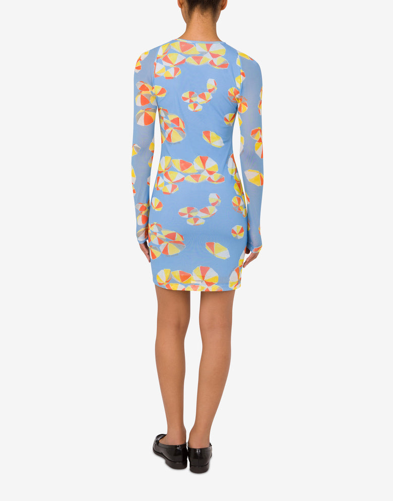 Beach Umbrella Net Dress Azure Moschino Jeans 2