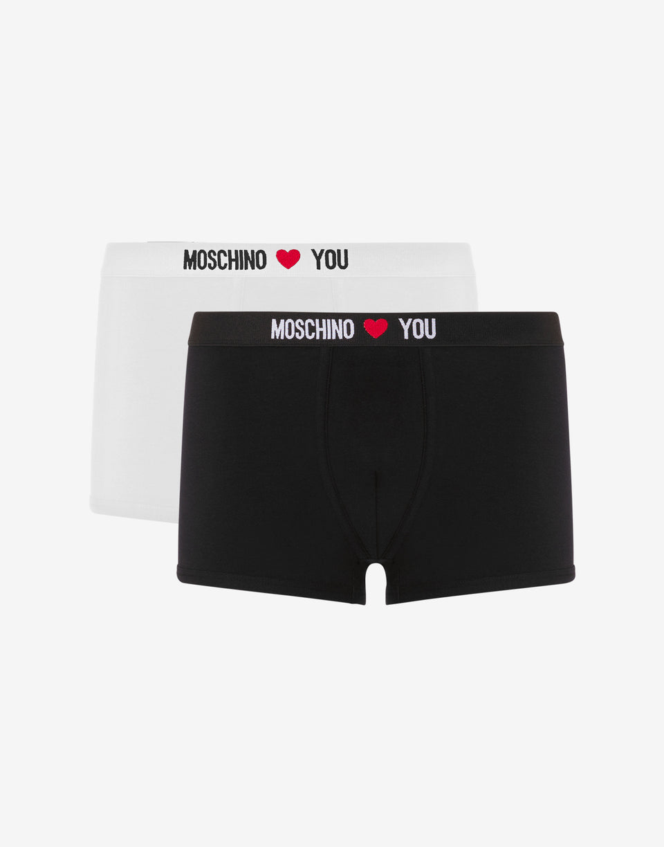 Lote de 2 calzoncillos de punto elástico My Valentine Negro Moschino 0