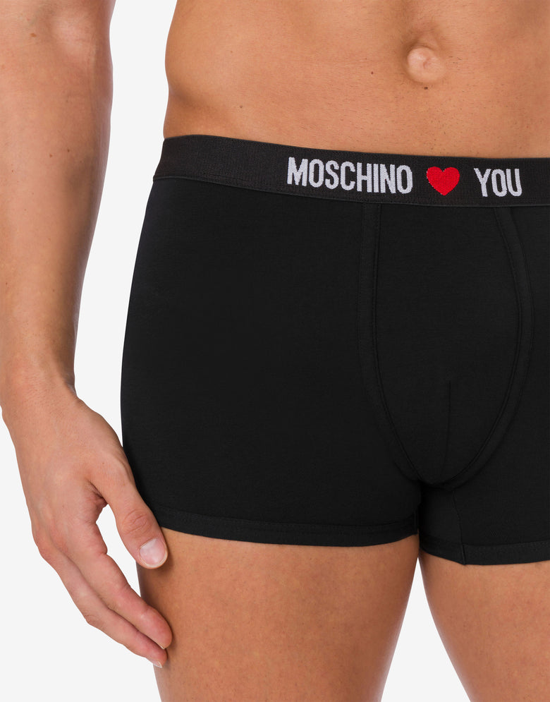 Lote de 2 calzoncillos de punto elástico My Valentine Negro Moschino 3