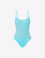 Rubber Logo One-piece Swimsuit
