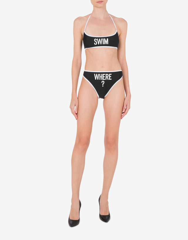 Swim Where? Bikini Top Black Moschino 1
