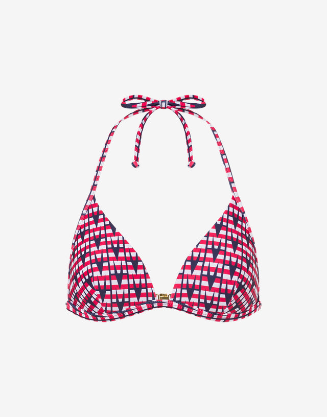 M Print Bikini Top Dark blue Moschino 0