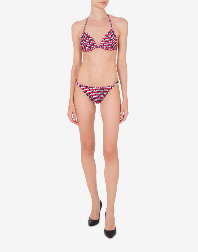 M Print Bikini Top Dark blue Moschino 1