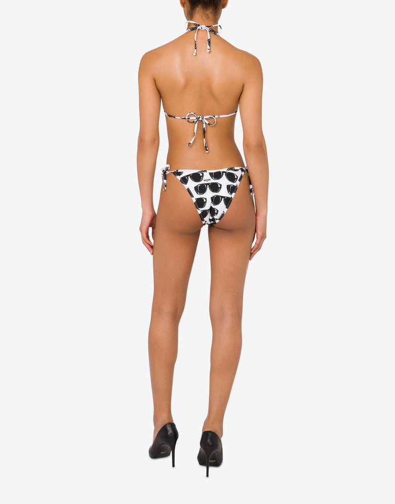 Allover Sunglasses Bikini Top White Moschino 2