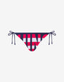 Striped Lettering Logo Swim Briefs with Laces