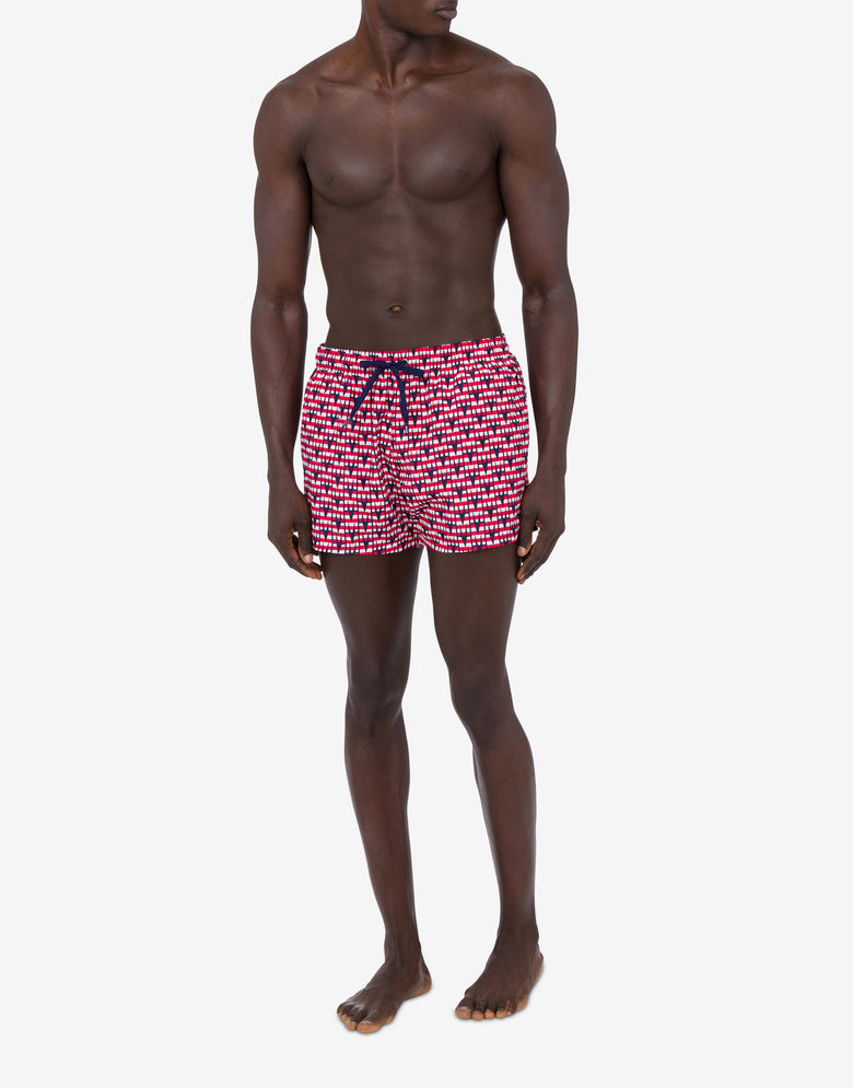 Beach Boxer M Print Azul oscuro Moschino 1
