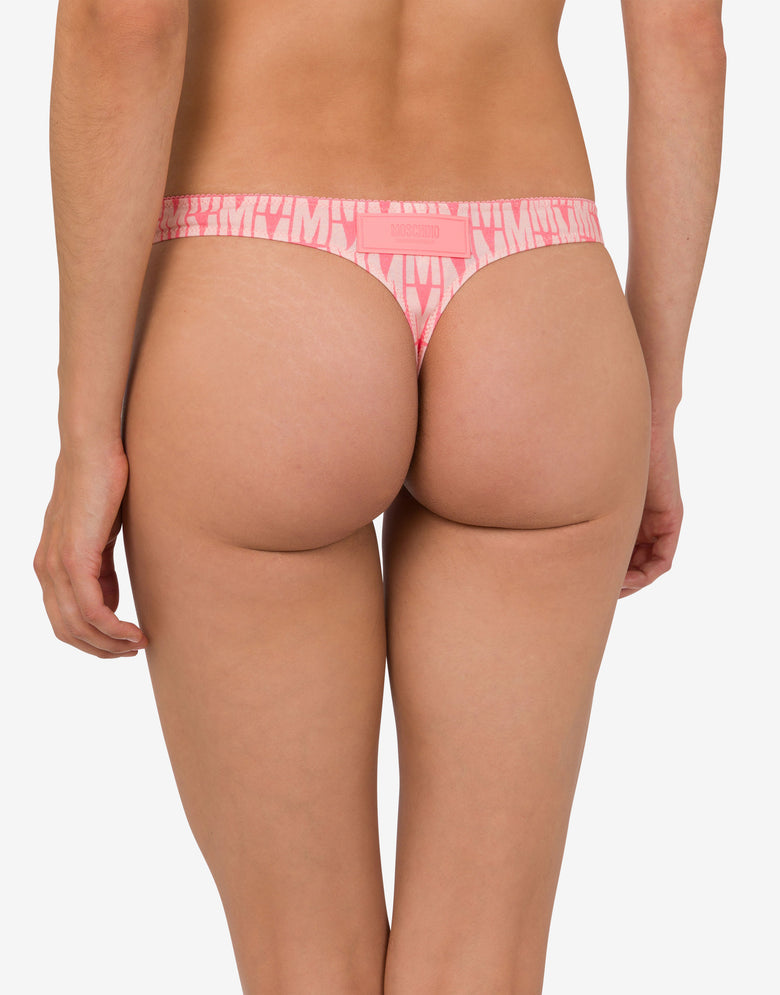 Slip in stretch jersey M Print Pink Moschino 2