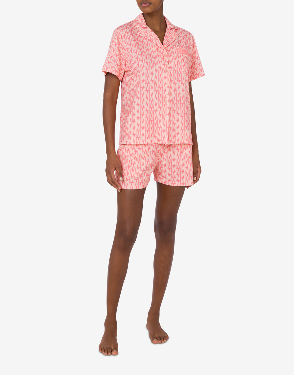 M Print Short Pajamas Pink Moschino 1