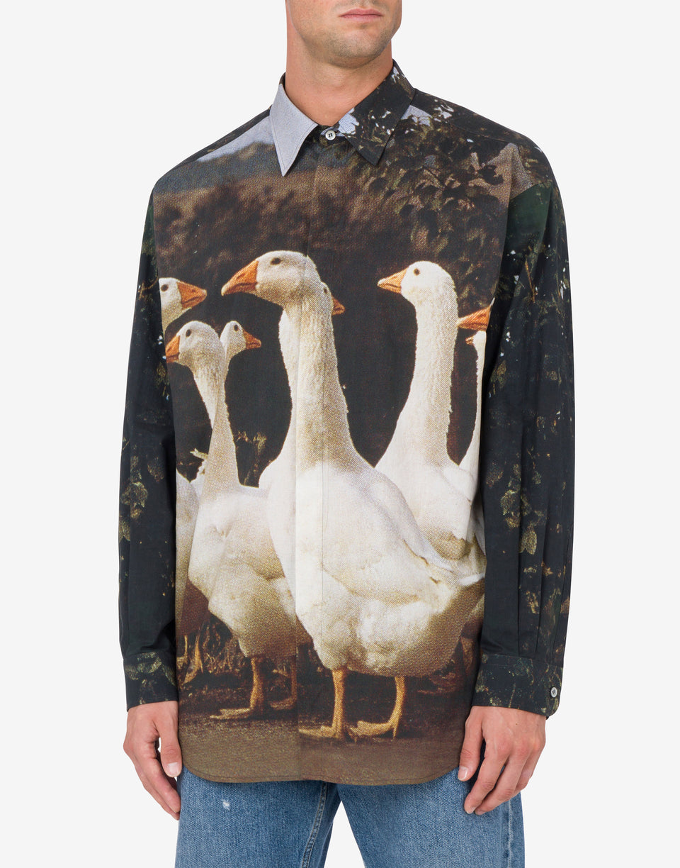 Camisa de gasa Goose Multicolor Moschino 1
