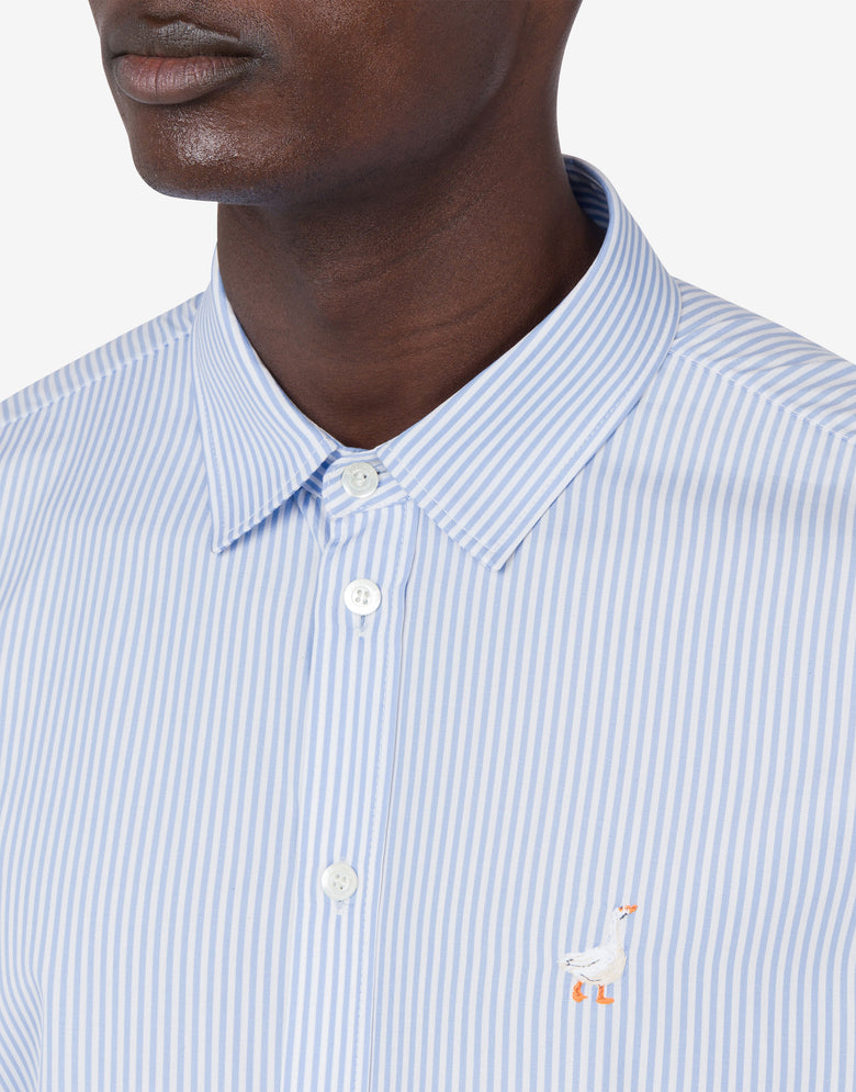 Camisa de popelina Goose Embroidery Celeste Moschino 3