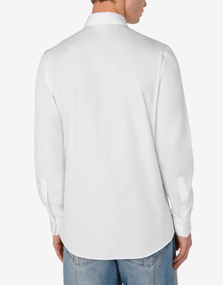 Camisa Office Inspiration de popelina elástica Blanco Moschino 2