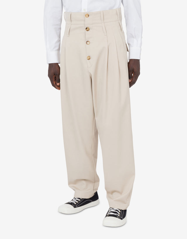 Gabardine Pants Tailored Twist Light brown Moschino 1