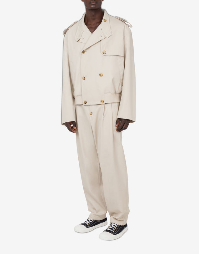 Gabardine Jacket Tailored Twist Light brown Moschino 1