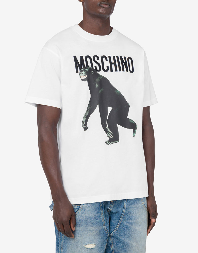 Camiseta Chimpanzee Print Blanco Moschino 1