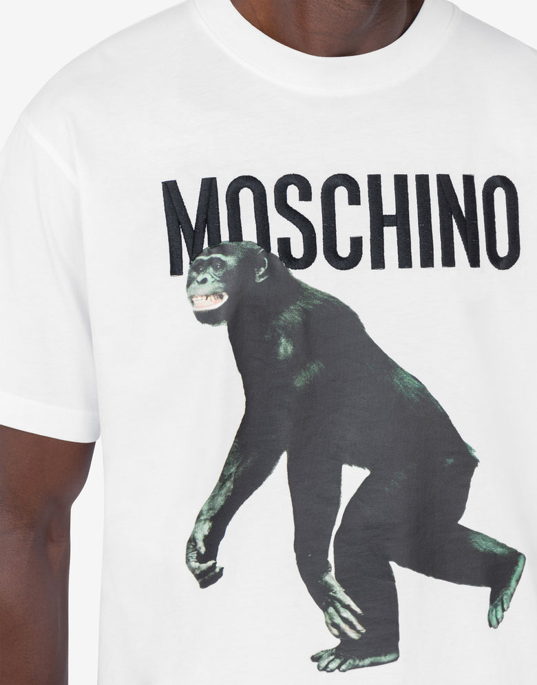 Camiseta Chimpanzee Print Blanco Moschino 3