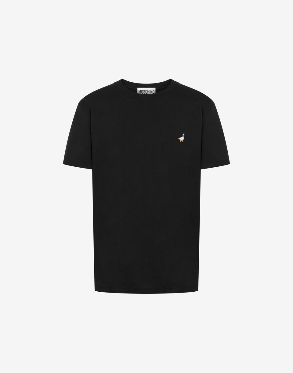 T恤衫Goose Embroidery 黑色 Moschino 0