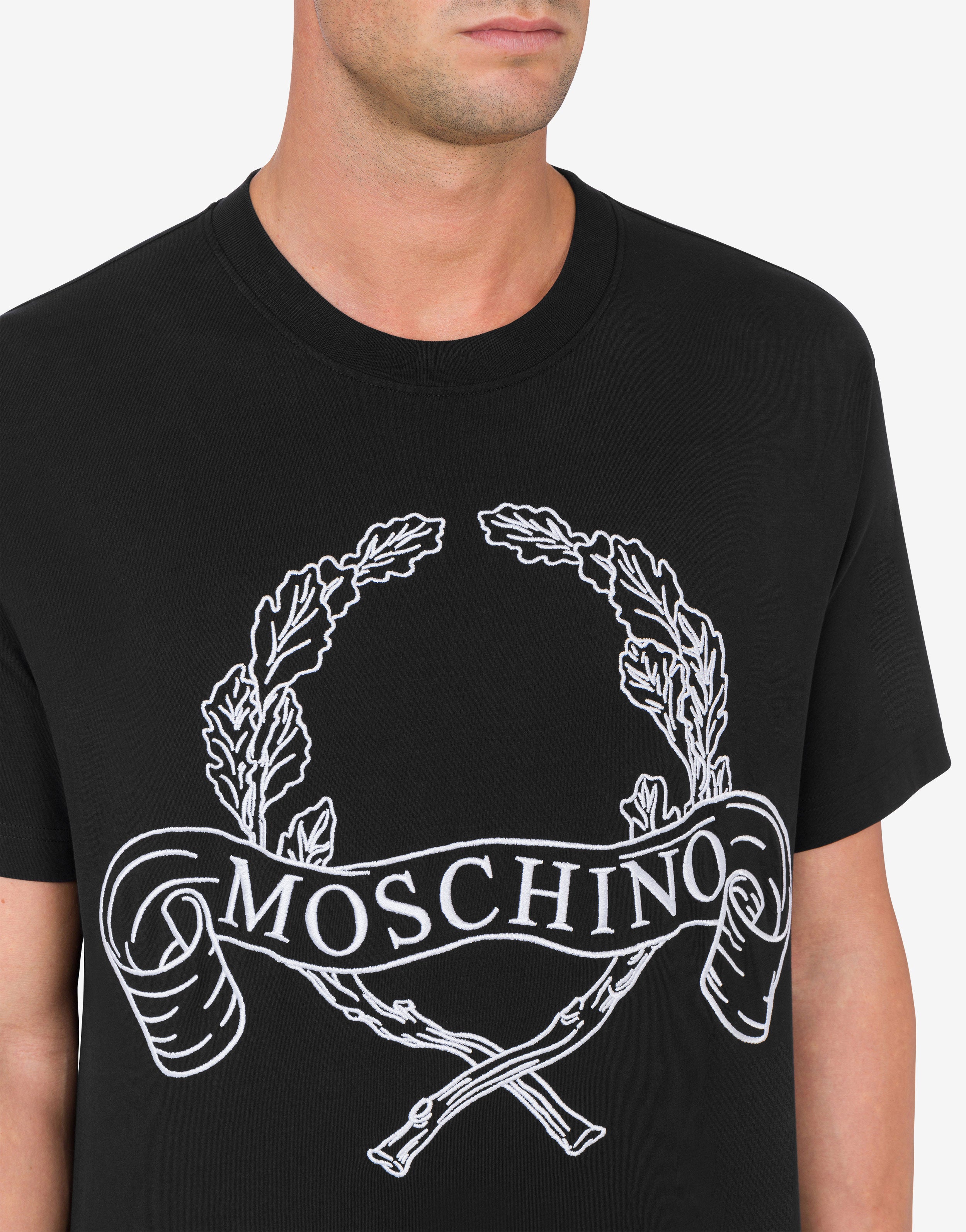 T-shirt Maxi Laurel Crown Embroidery | Moschino