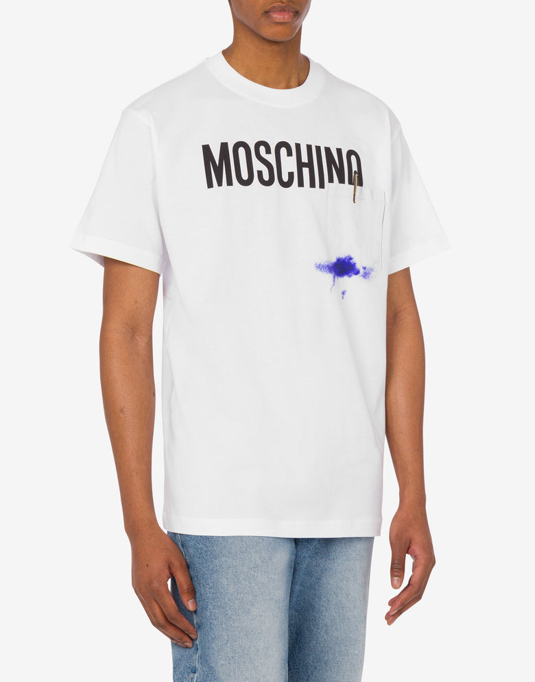 办公室灵感针织 T 恤 白色 Moschino 1
