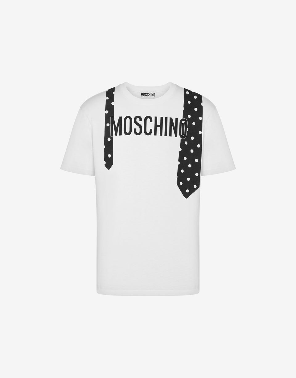 Tie Print jersey T-shirt White Moschino 0
