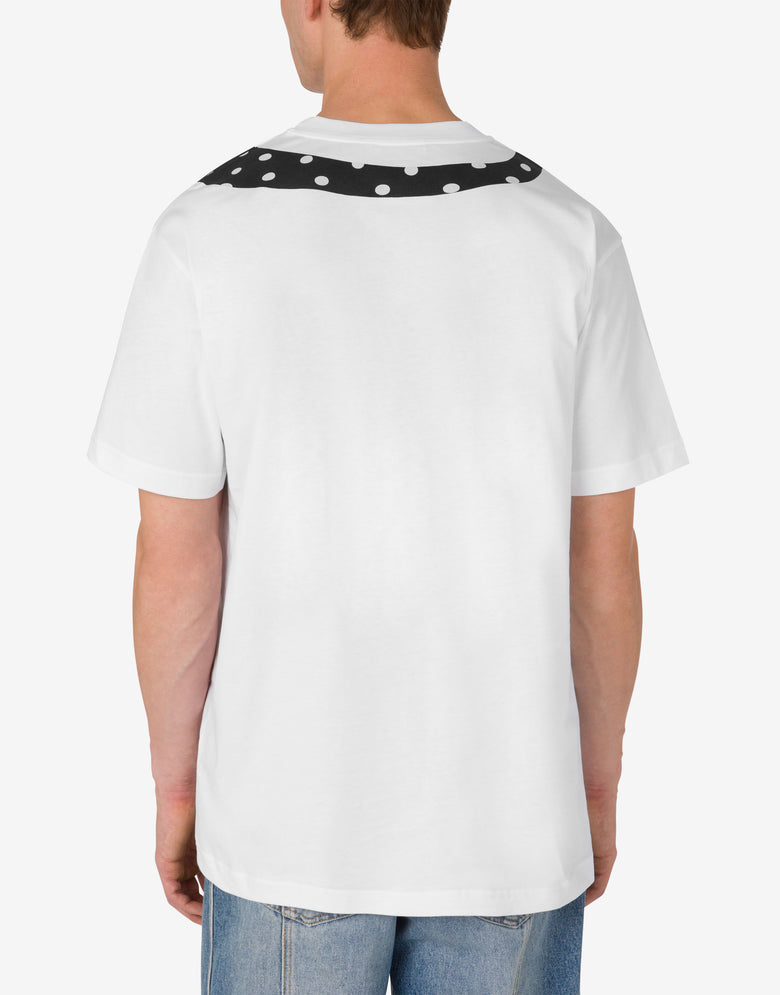 Tie Print jersey T-shirt White Moschino 2
