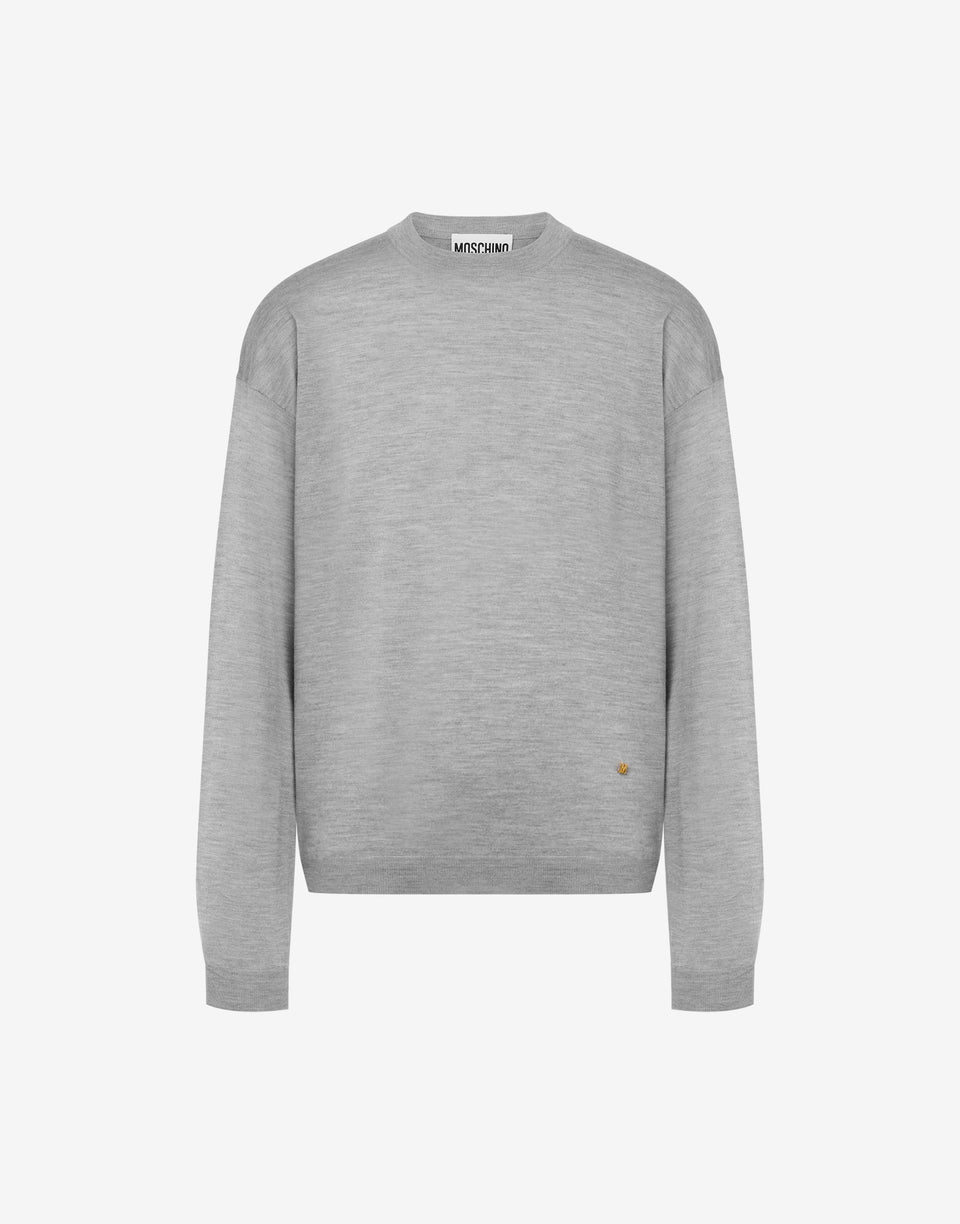 Jersey de lana y seda Golden M Gris Moschino 0