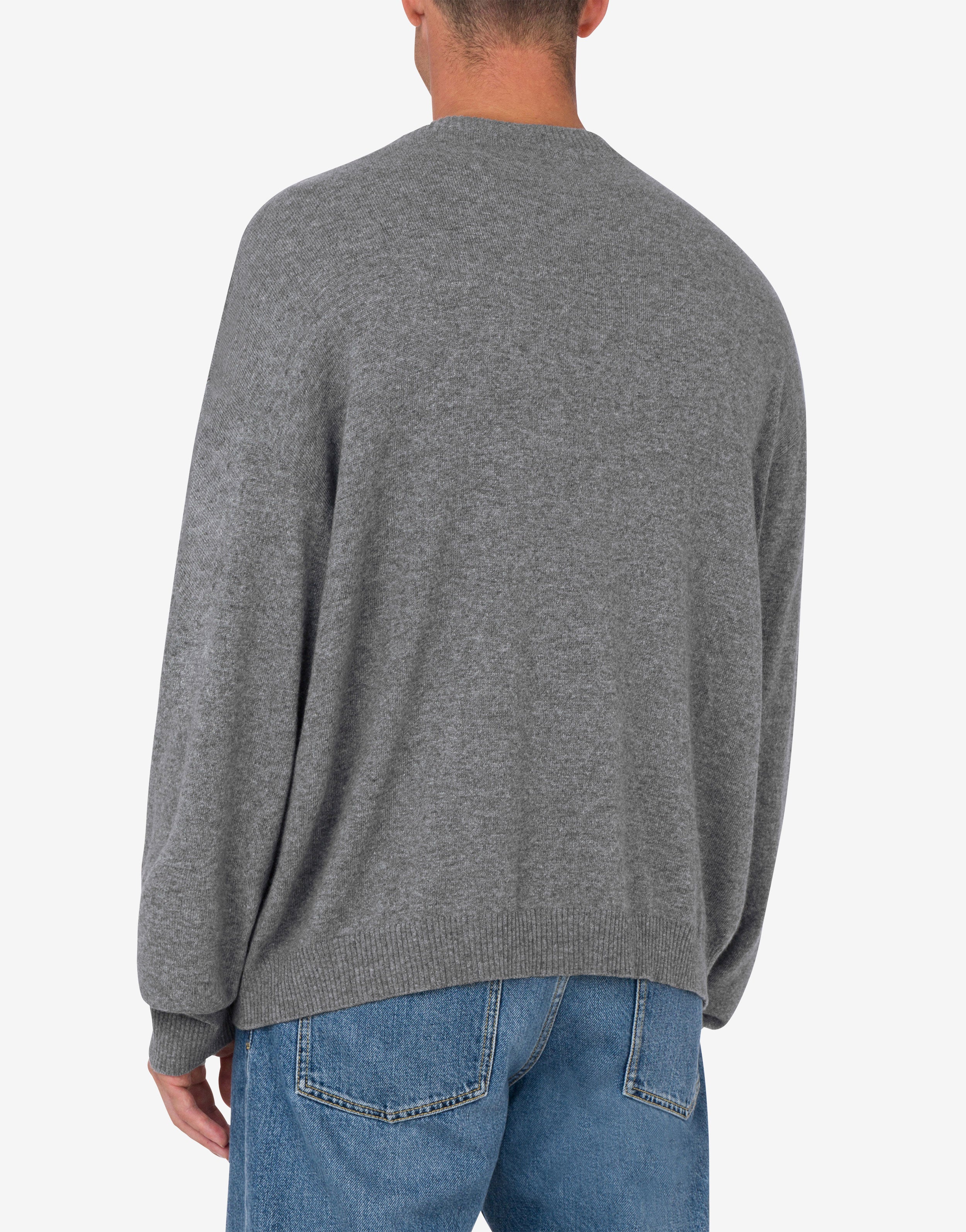 Wool and Cashmere Pullover Laurel Crown Embroidery | Moschino