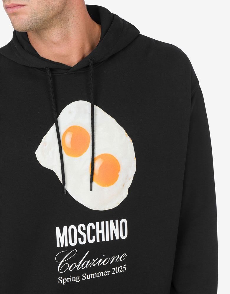 Hoodie Eggs Black Moschino 3