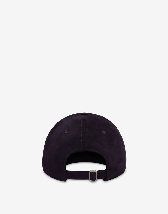 Suede Hat Laurel Crown Logo Deep purple Moschino 1