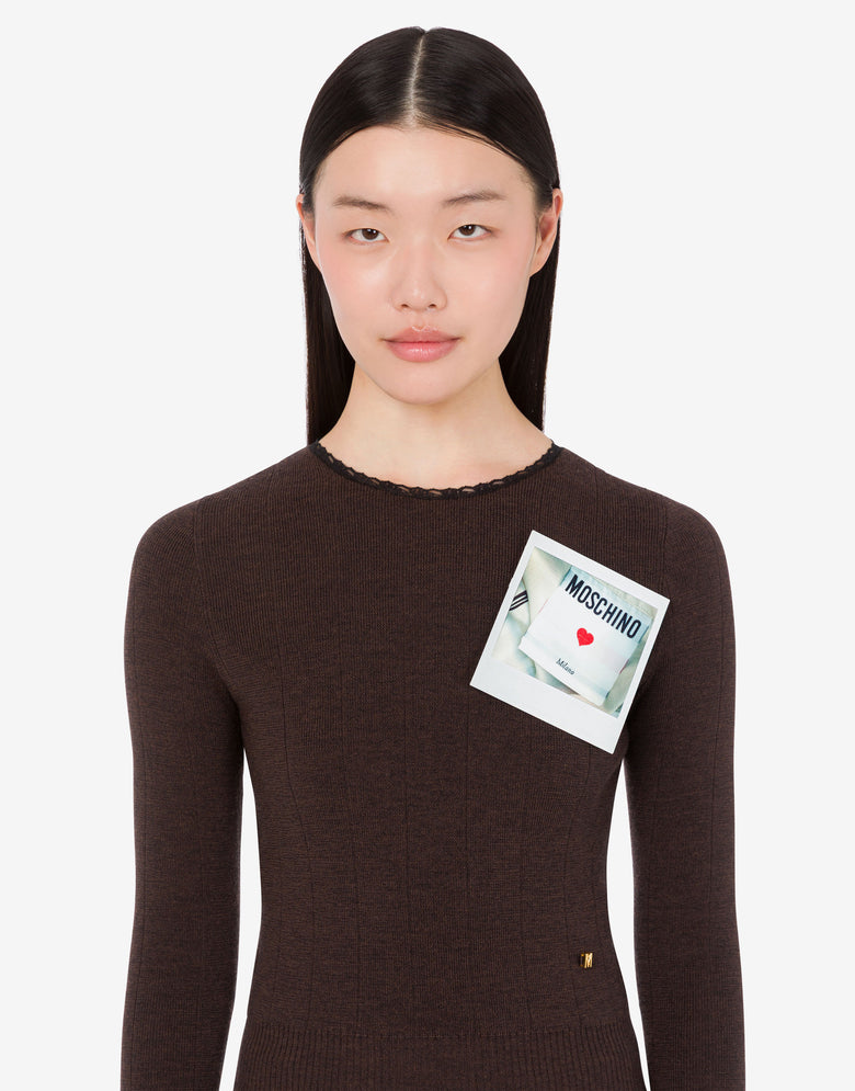 Polaroid pin White Moschino 3