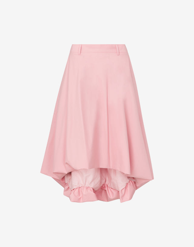 Falda de popelina de algodón Rosa pastel Moschino 0