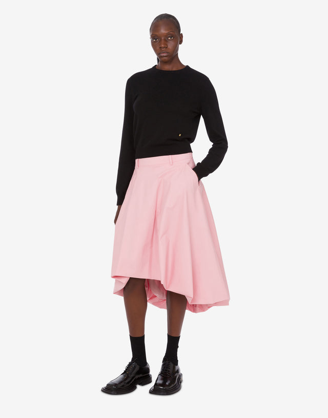 Falda de popelina de algodón Rosa pastel Moschino 1