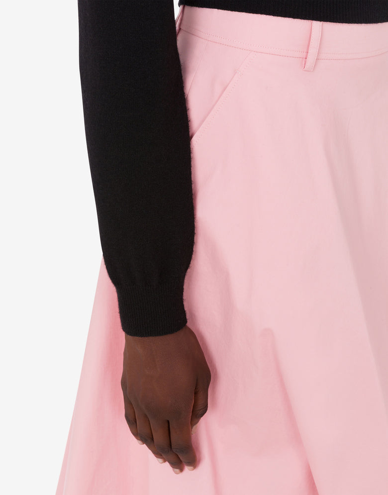 Falda de popelina de algodón Rosa pastel Moschino 4