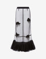 Embroidered tulle skirt