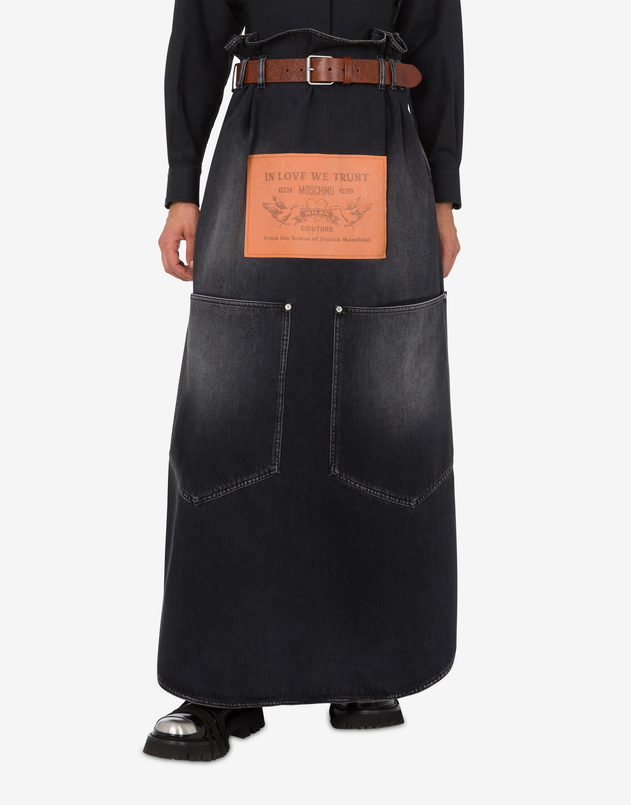 Black denim skirt | Moschino