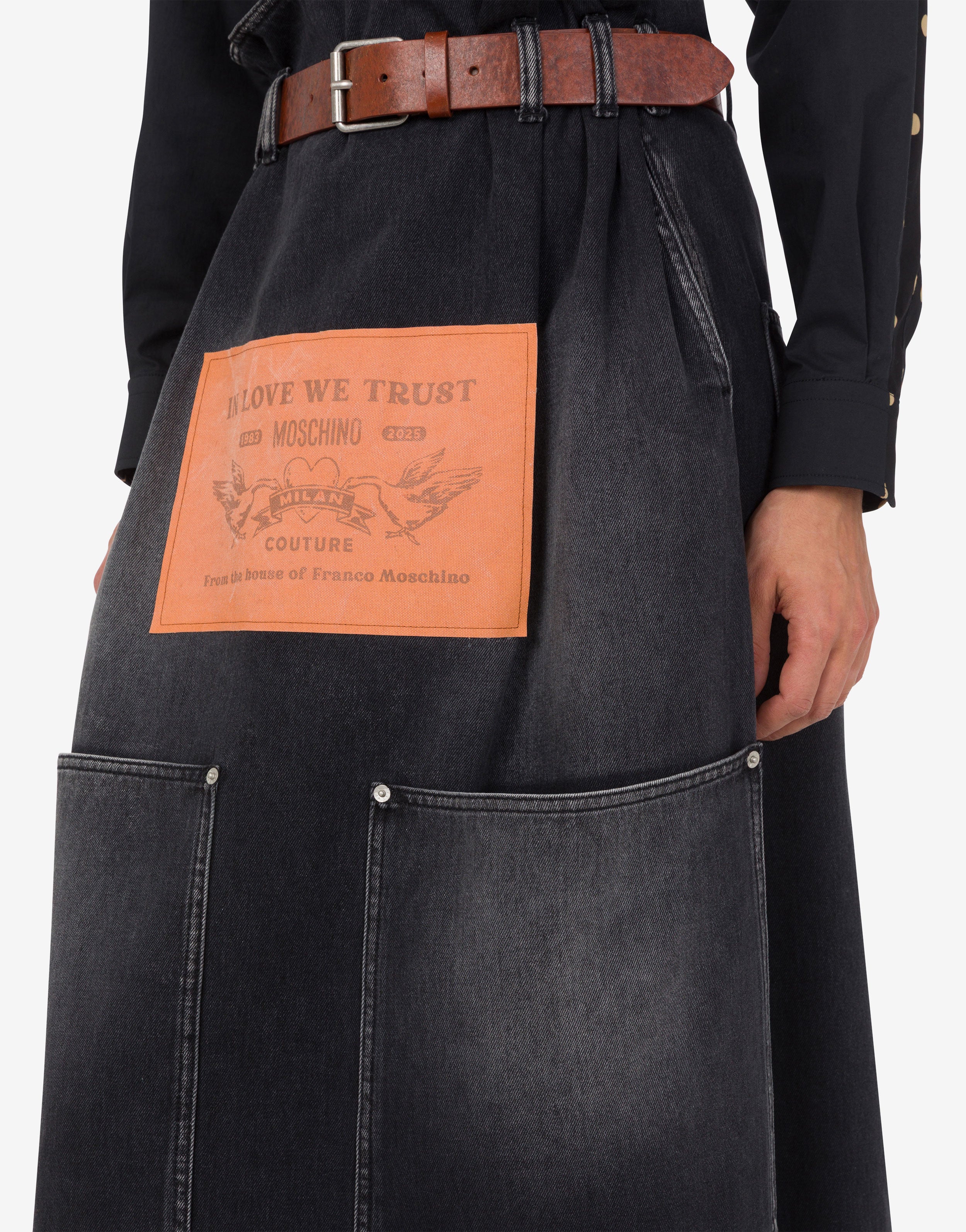 Black denim skirt | Moschino