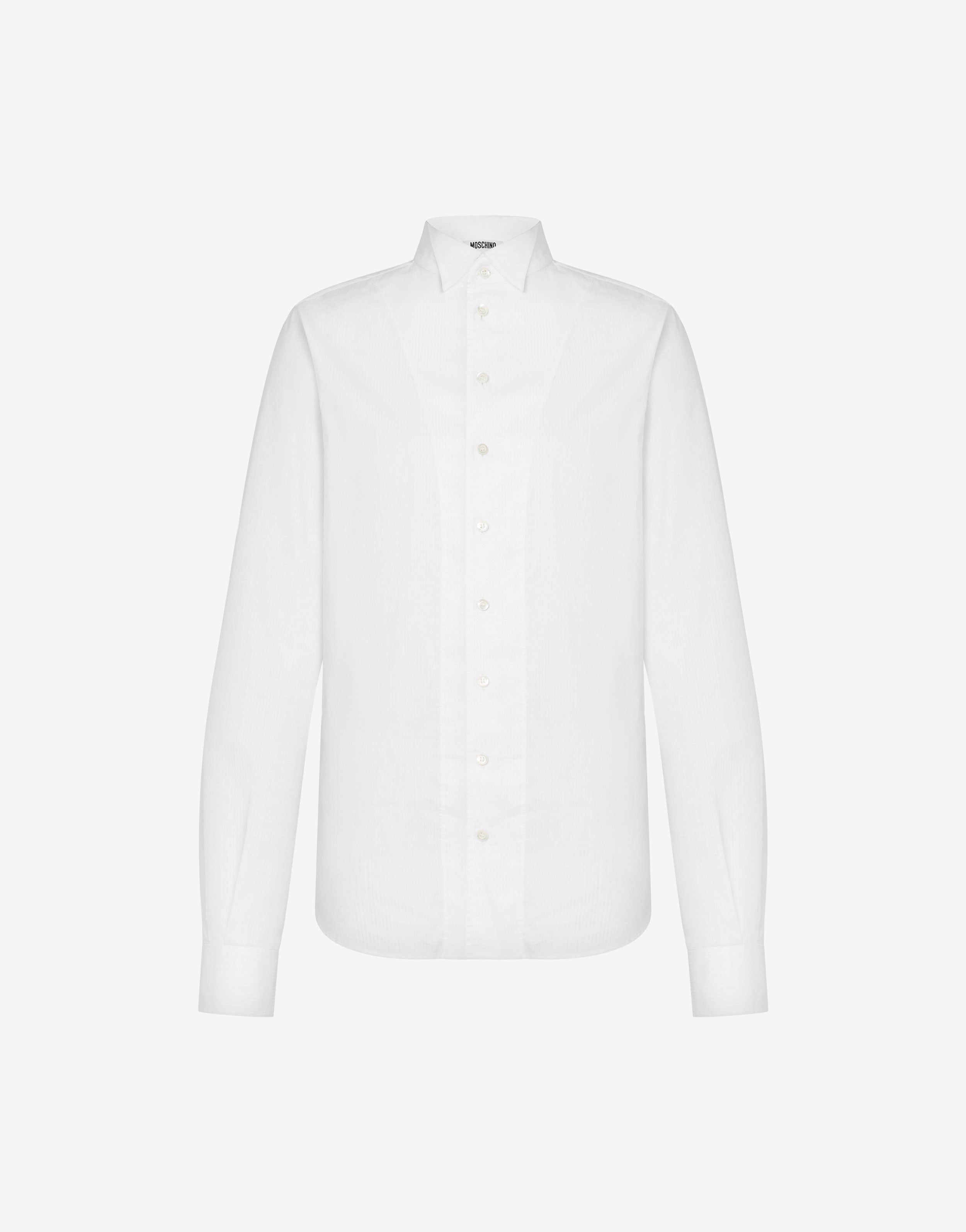 Cotton poplin jacquard shirt | Moschino