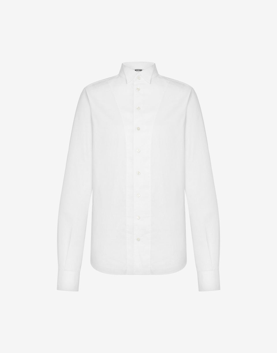 Cotton poplin jacquard shirt White Moschino 0