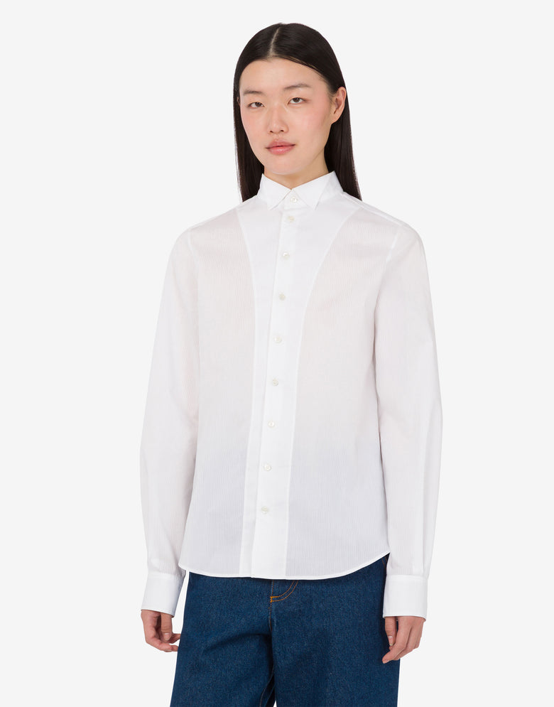 Cotton poplin jacquard shirt White Moschino 2
