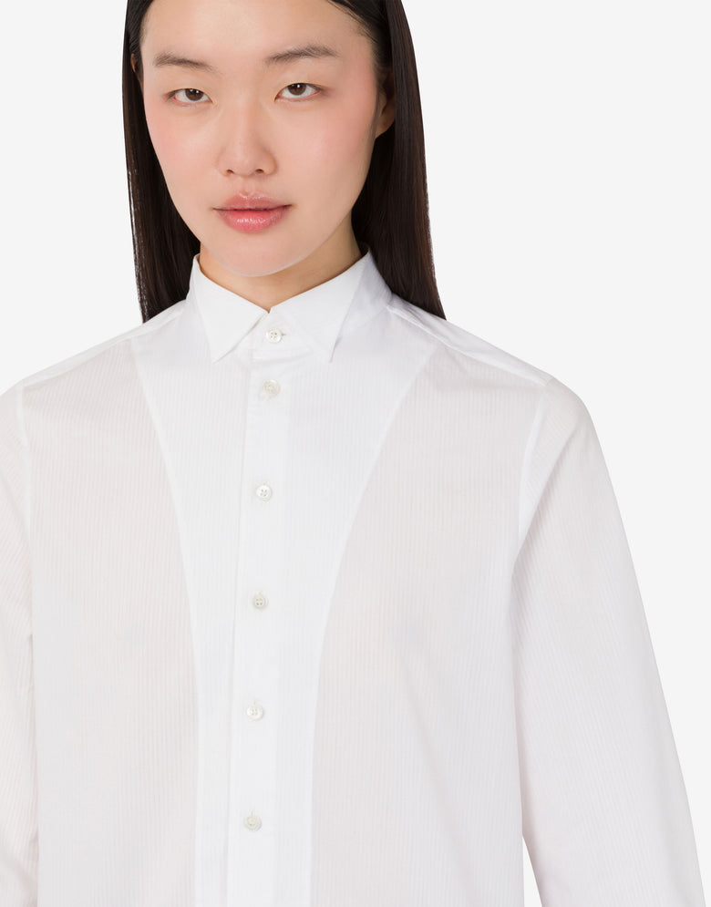 Cotton poplin jacquard shirt White Moschino 4