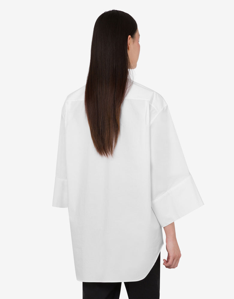 Camisa de popelina de algodón Blanco Moschino 3