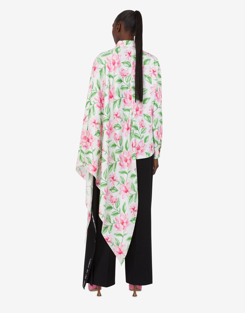Camisa de sarga de seda estampada Blanco Moschino 2