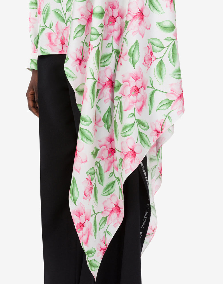 Camisa de sarga de seda estampada Blanco Moschino 3
