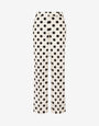 Pantalón de lana estampado de lunares
