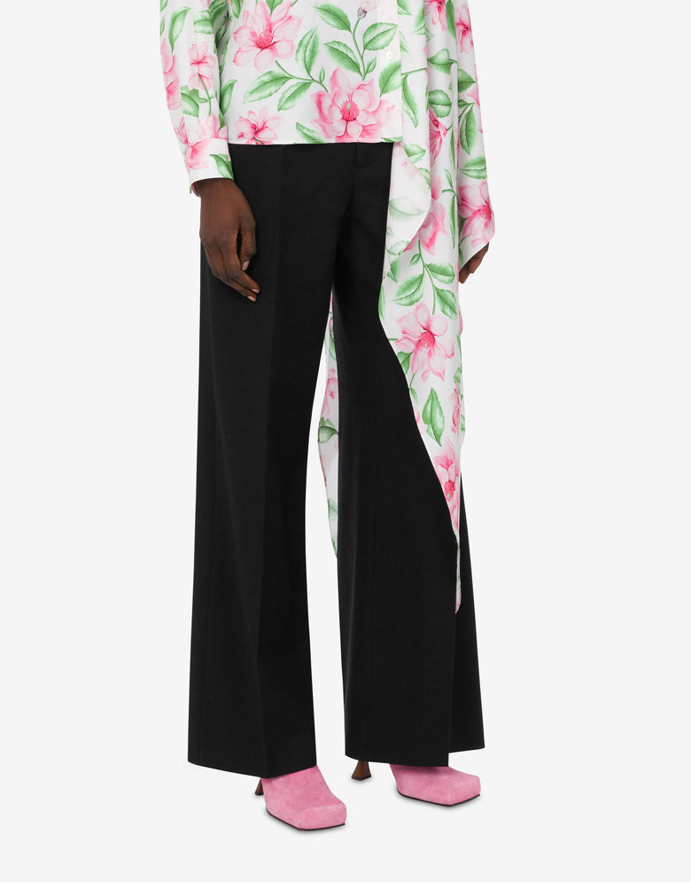 羊毛法兰绒长裤  黑色 Moschino 2