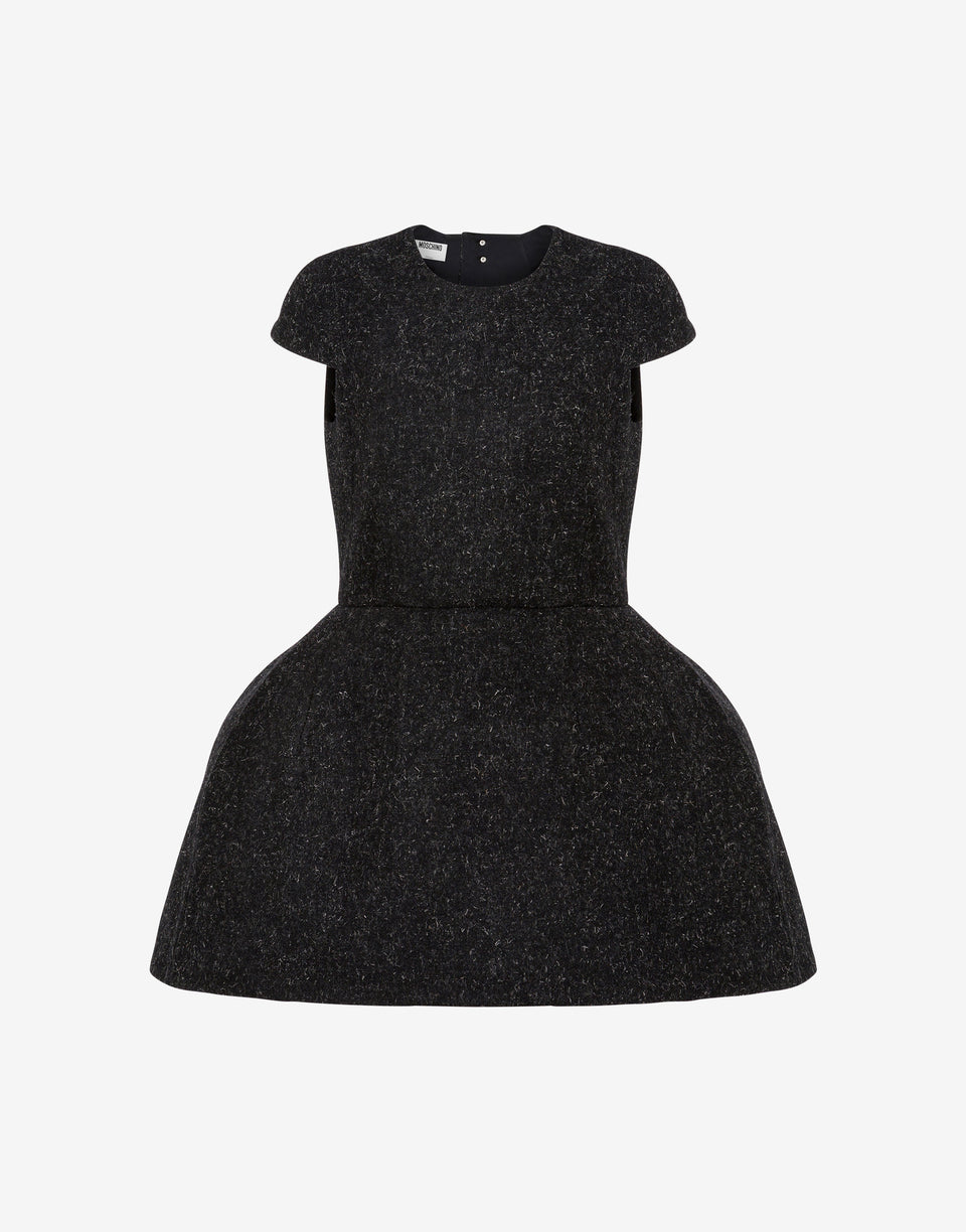Wool mélange cloth dress Black Moschino 0