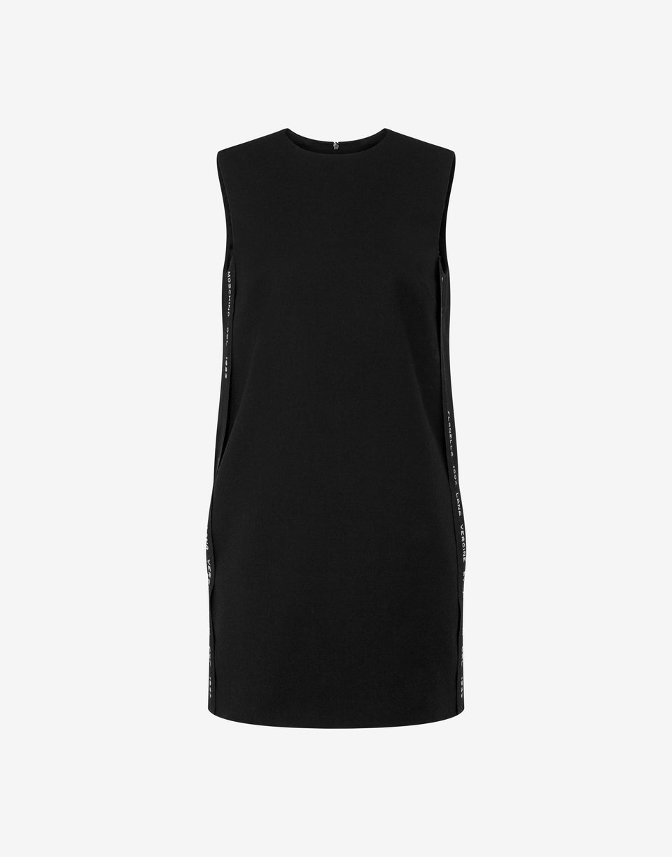 Wool flannel dress Black Moschino 0