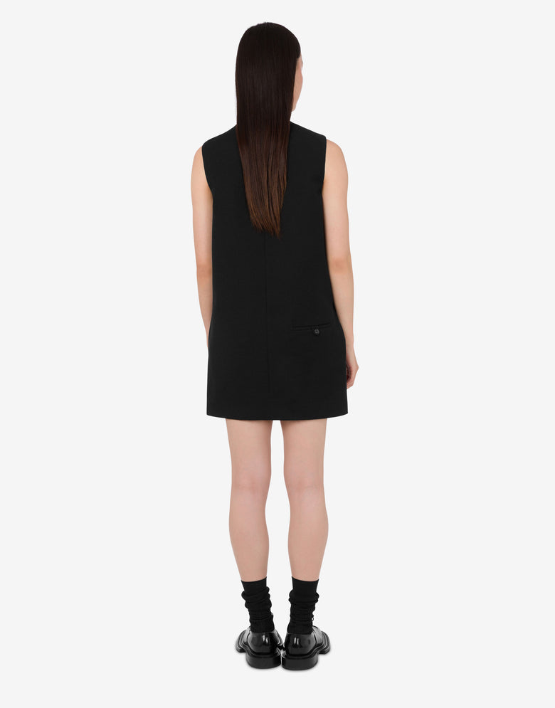 Wool flannel dress Black Moschino 2