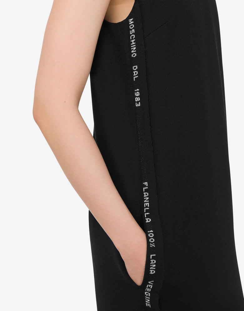 Wool flannel dress Black Moschino 3